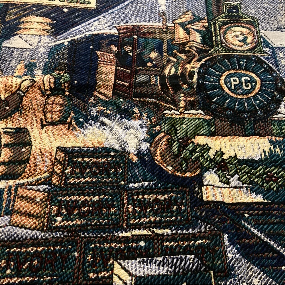 Vintage P&G Ivorydale Train throw